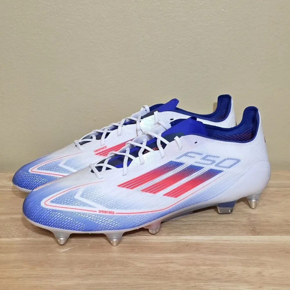 Adidas F50 Elite SG Advancement Pack Soccer Cleats White Blue Red IF1299 10.5